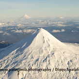 Aerial view Llaima Volcano