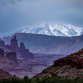 View from Castle Valley, Mount Peale