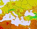 Albania temperature map